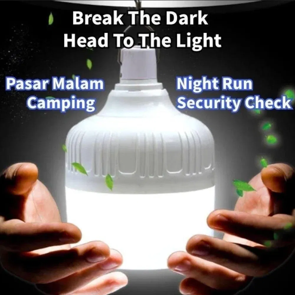 Camping Light USB Rechargeable LED Emergency Lamp Outdoor work light Portable Lanterns with Hook for BBQ Tents Battery Bulb