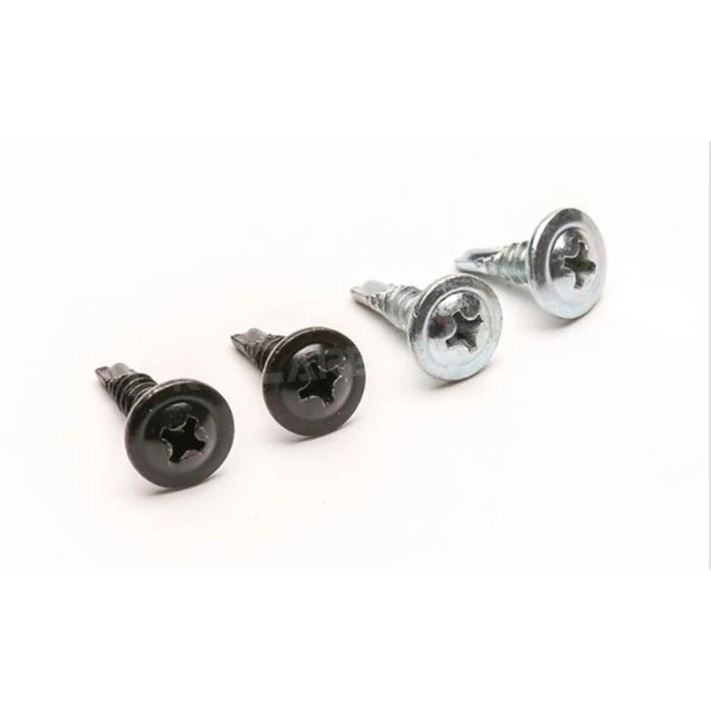 Color Name: WHITE - Carbon Black/Silver Steel Phillips Head Self-tapping M4 M5 screws Fits For universal Car Rear Bumper lip Diffuser Installation