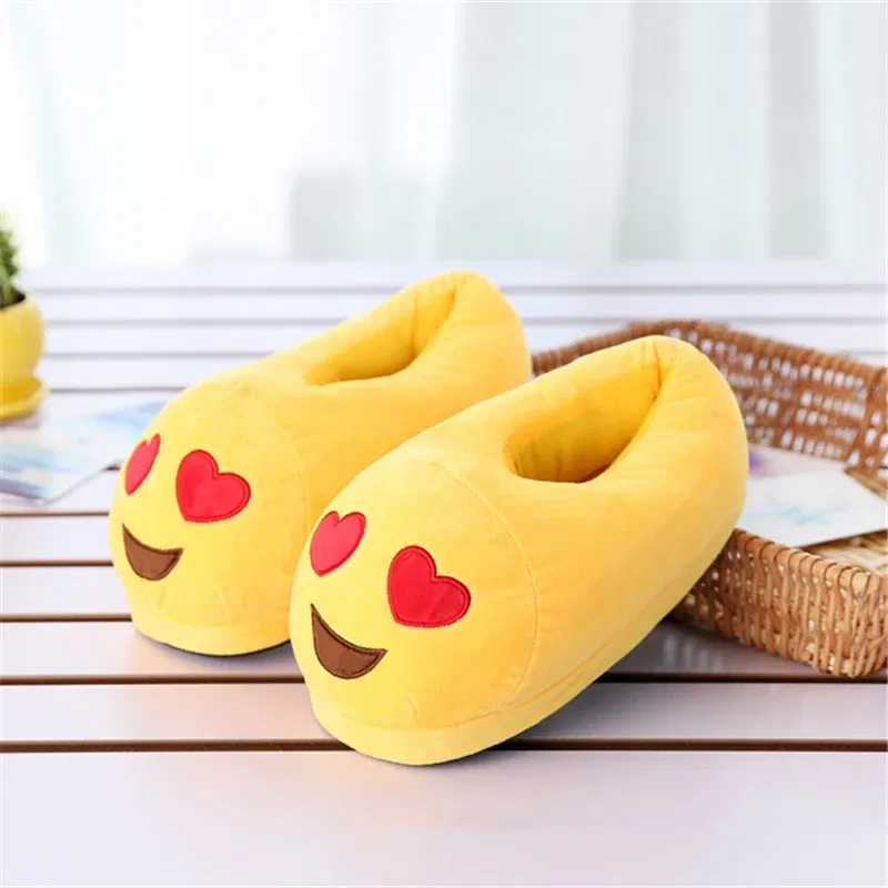 Color: Red, Shoe Size: 36 - Indoor Slippers Warm Winter Home Fluffy New Fashion Men Women Bread Demon Soft Plush Shoes Unisex Cute Funny Christmas Gift