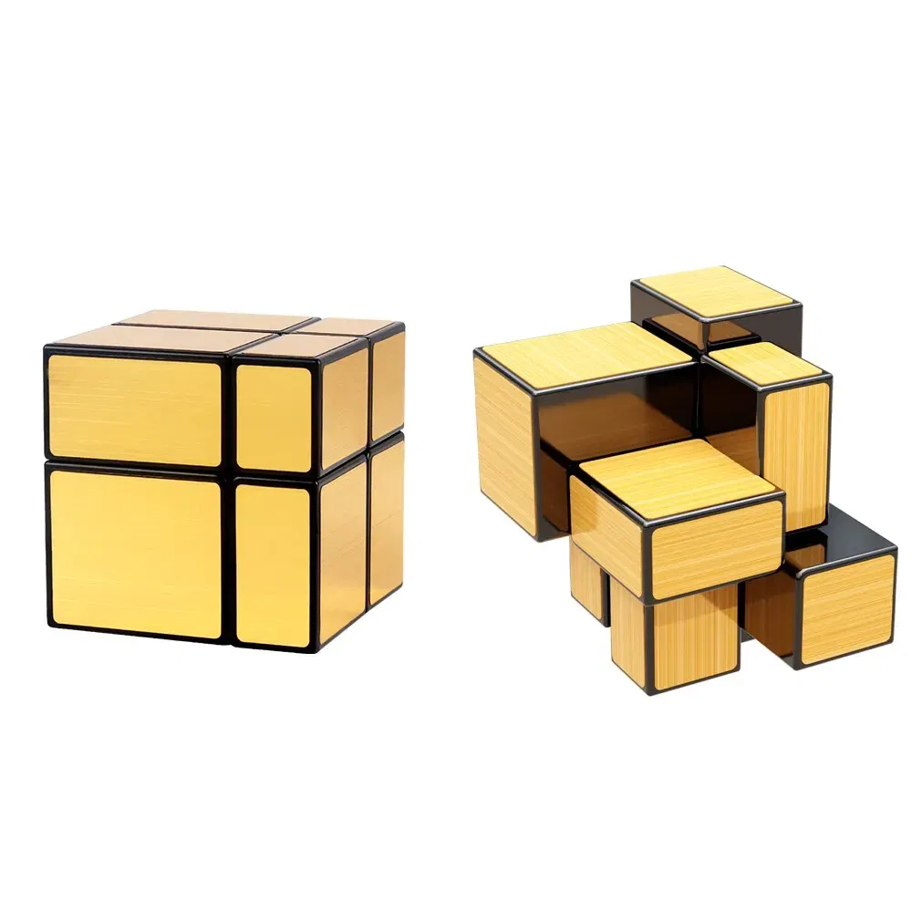 Color: Burgundy - SENGSO Mirror Magic Cube 2x2 3x3 Golden Silver Magic Cubo Profession Puzzle High Quality Children's Toys