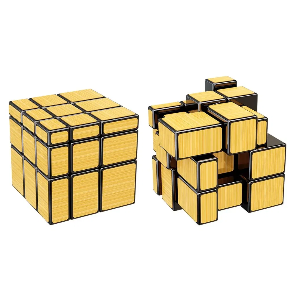 Color: Burgundy - SENGSO Mirror Magic Cube 2x2 3x3 Golden Silver Magic Cubo Profession Puzzle High Quality Children's Toys