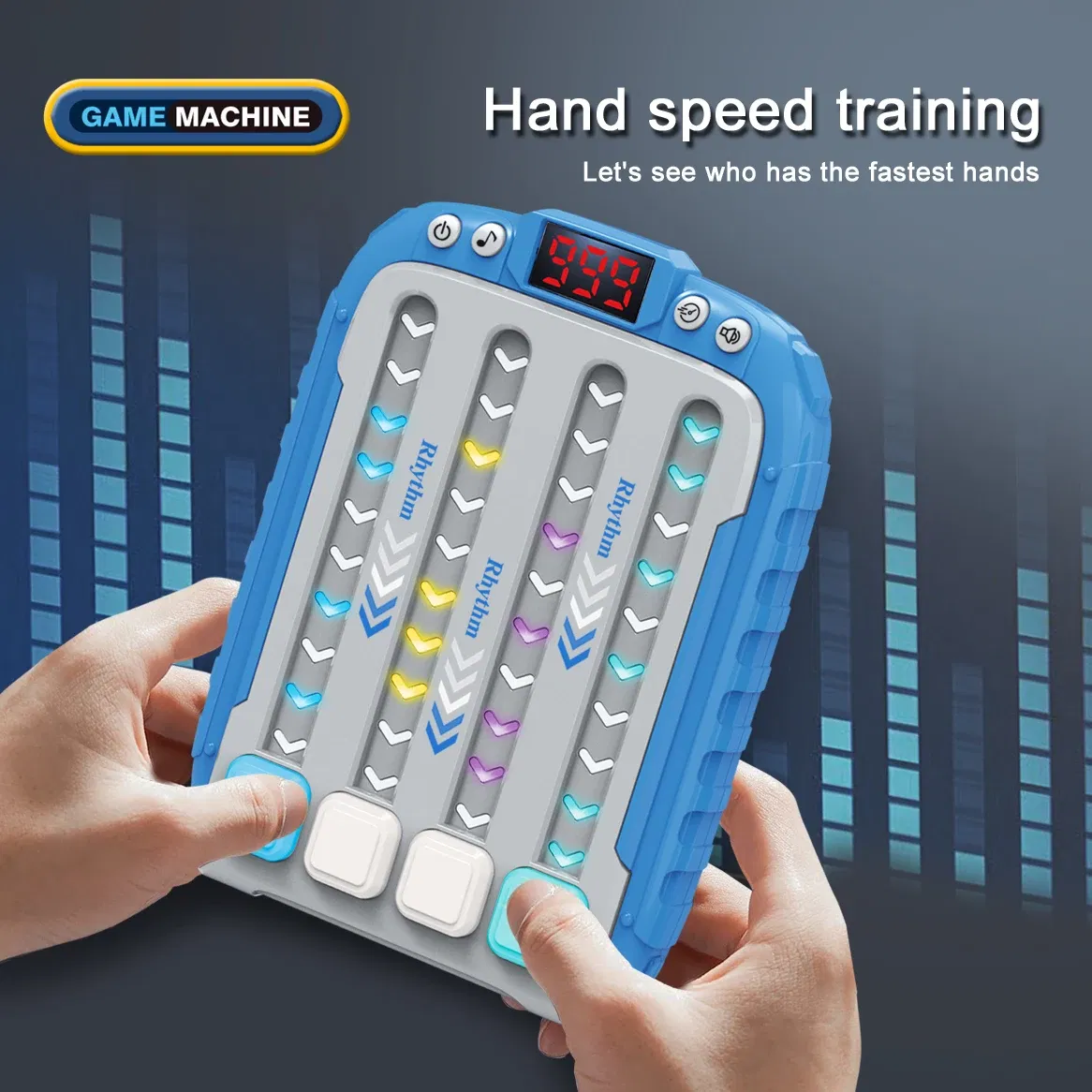 Color: Red - Decompress game consoles Defusing music exercise reflexes Press music children puzzle music pass brain thinking training toys