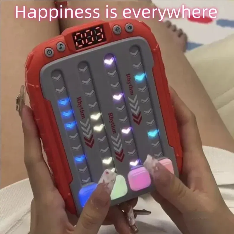 Color: Red - Decompress game consoles Defusing music exercise reflexes Press music children puzzle music pass brain thinking training toys