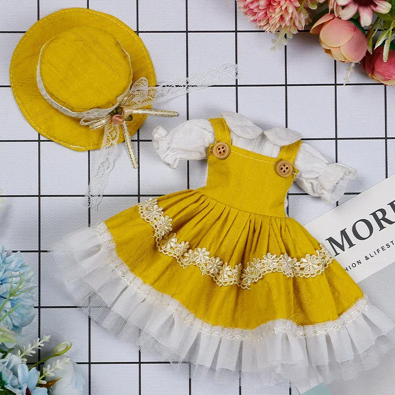 Color: Pink - 30CM BJD Doll Clothes Girl Dress Up Makeup DIY Toys  Accessories Dress Princess Doll House Set Children Humanoid Doll Girl Gifts