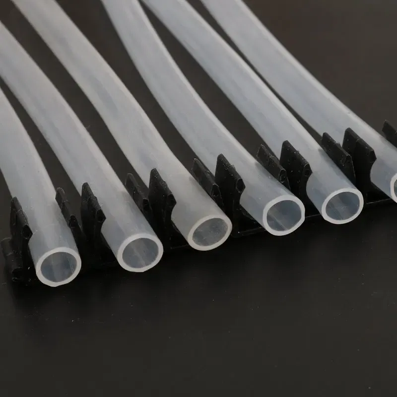Color: black, Diameter: 1/4'' - 1pc Plastic 4 6 8 10 12mm Tube Clamp Water Pipe Support Garden Irrigation System Micro Soft Hose Fittings