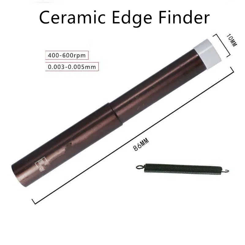 Color: Silver - Non-magnetic mechanical Edge Finder Ceramic Touch Point 10mm Locate Work Edges for Milling Lathe CNC machine tool 1pc