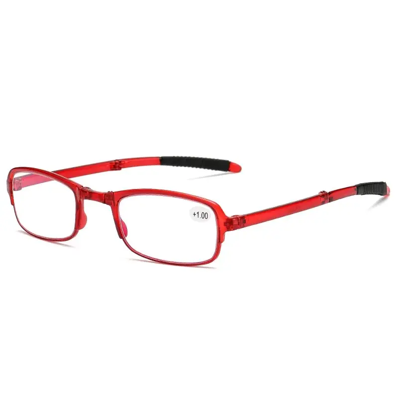 Frame Color: Black, Eye Prescription: +400 - Folding Reading Glasses Women's Presbyopia Glasses Ultra Light Fashionable Portable Anti Blue Light Men's TR90 Eyewears Glasses