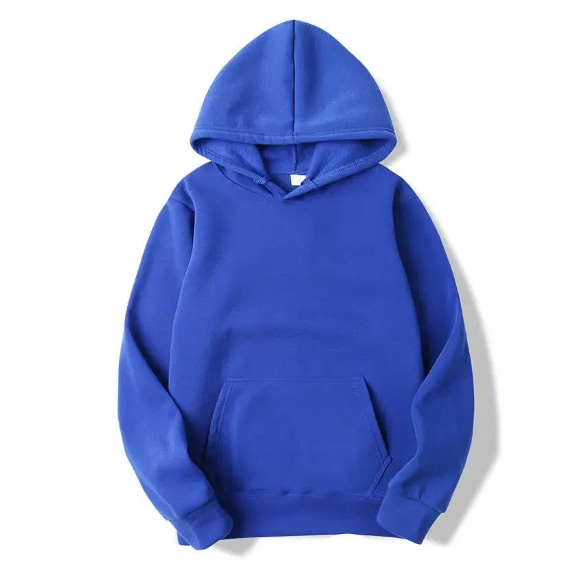 Color: Blue, Size: L - Plain Sublimation Fleece Hoodies Bulk Wholesale Pullover Men Hooded Sweatshirt Cheap Solid Hoodie For Man Sudaderas Para Hombre