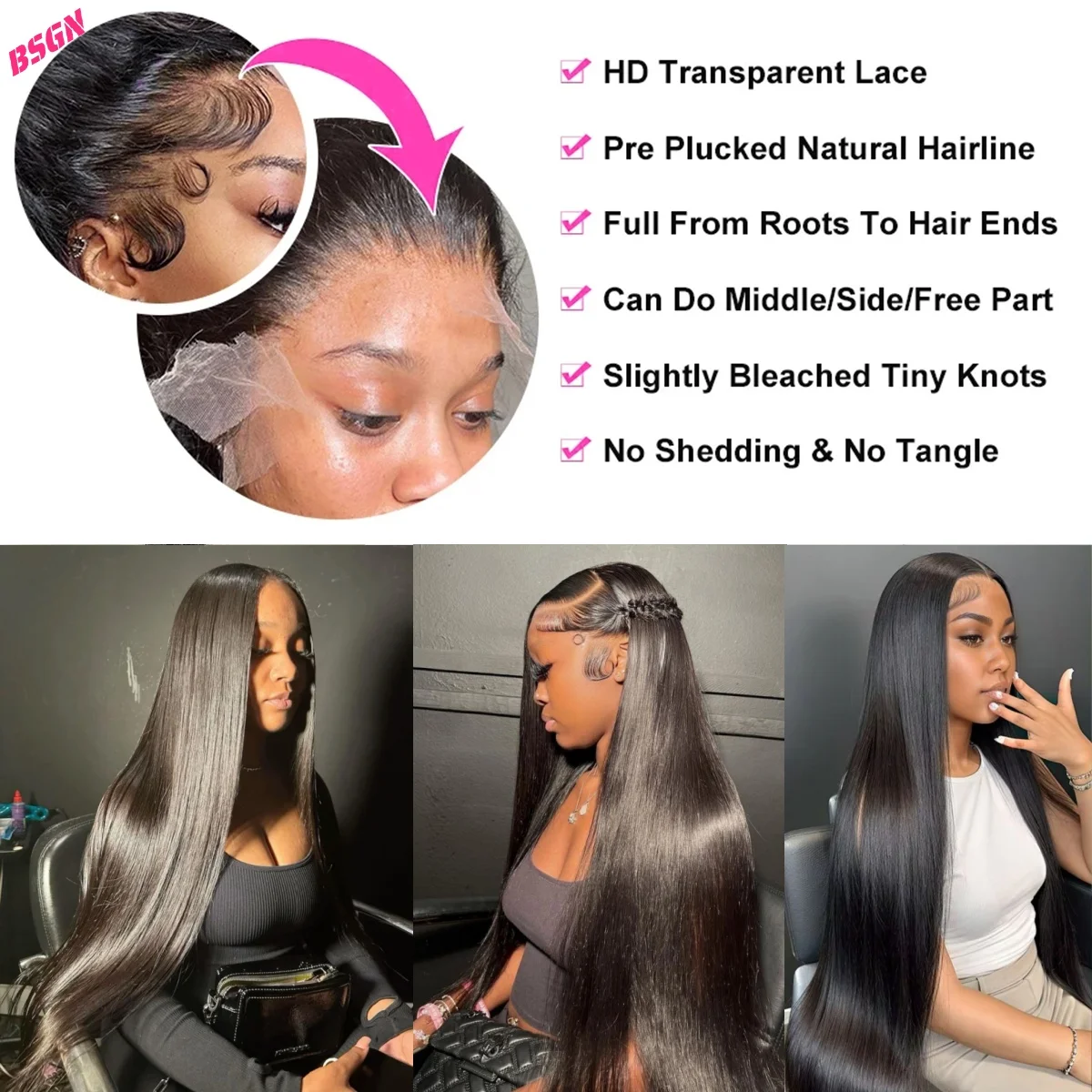 Color: T1B/613, Stretched Length: 26inches, Density: 240%, Lace Size: 13x4 - 26 28 30 180%straight hd lace frontal human hair wigs 13x4 HD Lace Frontal Human Hair Wigs For Women? 100% human hair pre-cut wig