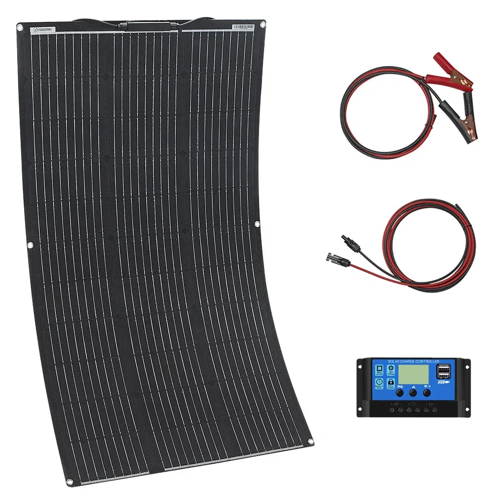 Color: Tawny, Ships From: CHINA - New Solar panel kit and 300w 200w 100w flexible solar panels 12v 24v high efficiency battery charger module