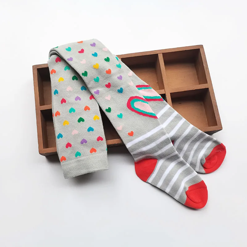 Color: GRAY, Size: XL - 1 PCS Autumn Winter Children Stripe Pantyhose Stockings Baby  Girls Christmas Tights Kids Masquerade Party  Children's Clothes