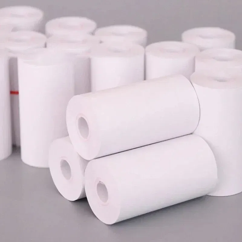 Color: Sky blue - Printer Paper Thermal Paper 58mm Mini Photo Rolls 57*25MM White Color Gift DIY Sticker Label Receipt Bill Self-adhesive Paper