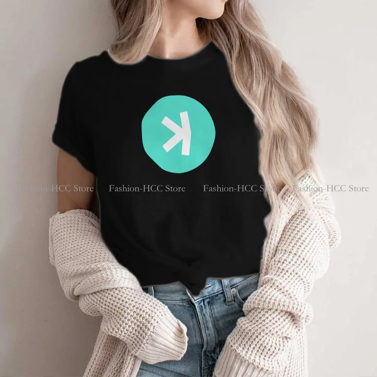 Color: black, Size: XXL - Kaspa Kas Special Polyester TShirt Bitcoin Top Quality New Design Gift Clothes T Shirt Stuff