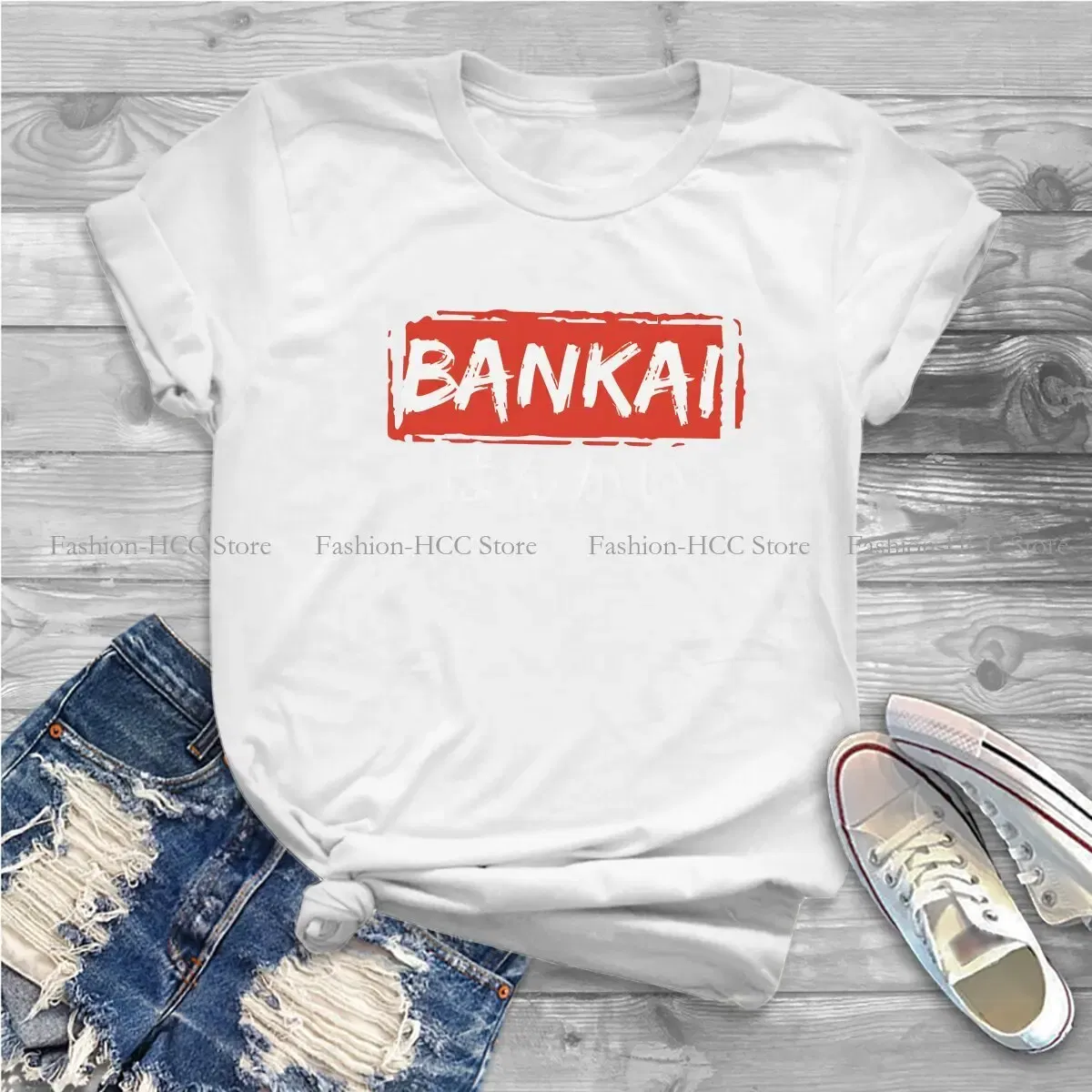 Color: black, Size: M - Essential Round Collar Polyester TShirt Bleach Cartoon Anime Original T Shirt Women Clothes