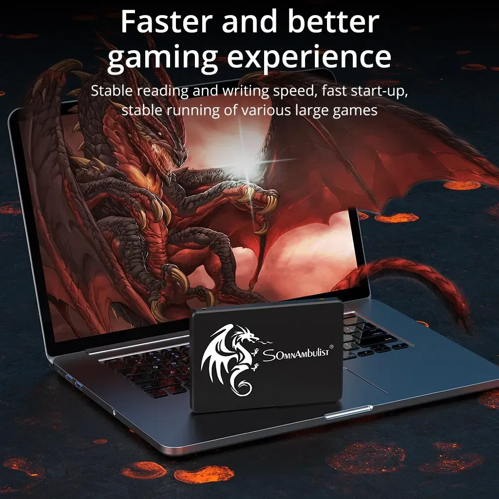 SSD Capacity: 128GB - SomnAmbulist SSD 120GB 240GB 480GB 960GB Internal Sata3 Solid State Drive 2.5 128GB 256GB 512GB 1TB 2TB SSD for PC Laptop