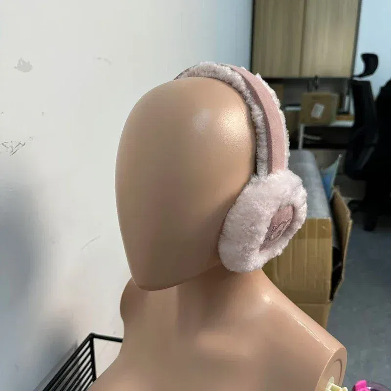 Color: black - Soft Plush Ear Warmer Winter Warm for Women Men Fashion Solid Color Earflap Outdoor Cold Protection EarMuffs Ear Cover