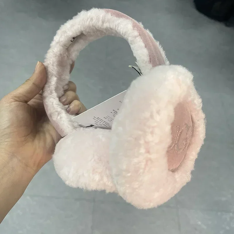 Color: black - Soft Plush Ear Warmer Winter Warm for Women Men Fashion Solid Color Earflap Outdoor Cold Protection EarMuffs Ear Cover
