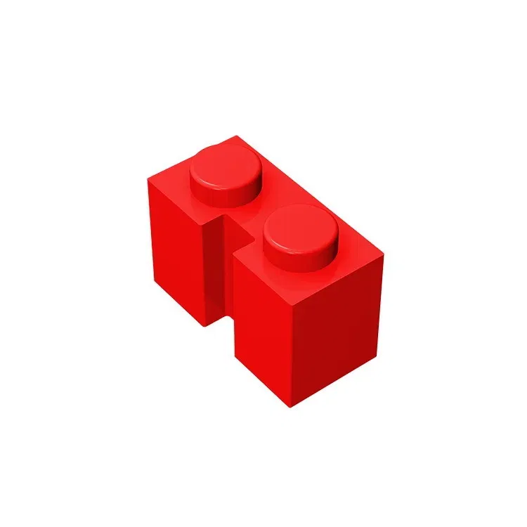 Color: green - Gobricks GDS-798 BRICK 1X2 W. GROOVE compatible with lego 4216 children's DIY Educational Building Blocks Technical