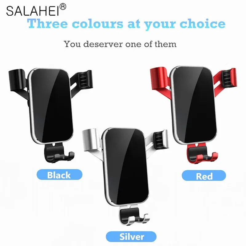 Color Name: Black - Car Mobile Phone Holder For Porsche Macan Air Vent Mount Smartphone Stand Cellphone Stable Cradle Auto Navigation Accessories