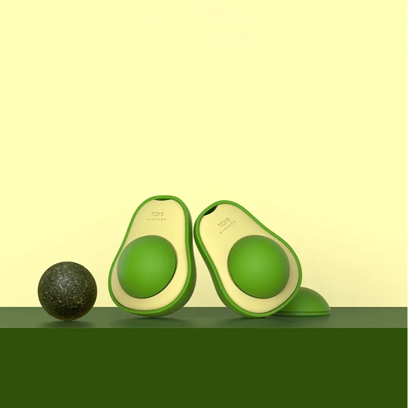 Color: WHITE, Ships From: CHINA - Cat Licking Toys Natural Catnip Wall Stickers Avocado Style Galls Fruit Cat Treats Clean Intestinal Cleansing Tune Cat Grass