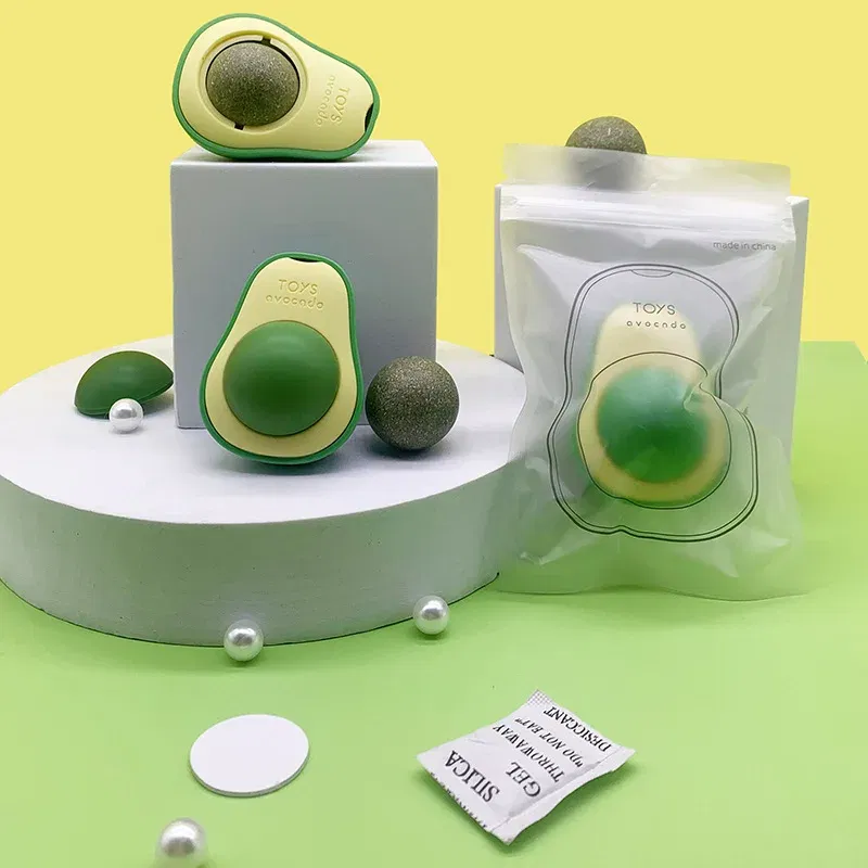 Color: WHITE, Ships From: CHINA - Cat Licking Toys Natural Catnip Wall Stickers Avocado Style Galls Fruit Cat Treats Clean Intestinal Cleansing Tune Cat Grass