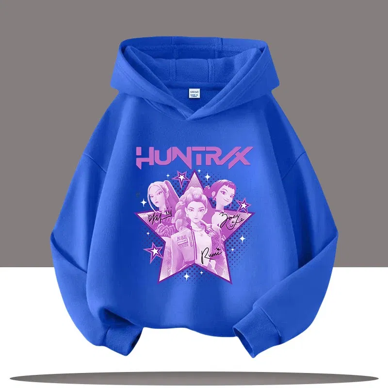 Color: MULTI, Kid Size: 9 - Y2K KPop Demon Hunters Hoodies Teenage Girls Boys Rumi KPop Demon Hunters Hoody Autumn Casual Long Sleeve Children's Clothing