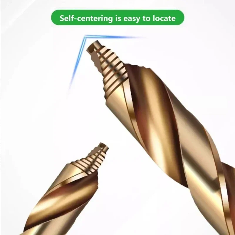 Color: Gold, Hole Diameter: 4mm, Shank Shape: Round - Drill Bit Set Twist Drill Bit Straight HSS Drill Bit for Drilling Hard Metal Stainless Steel Cast Iron