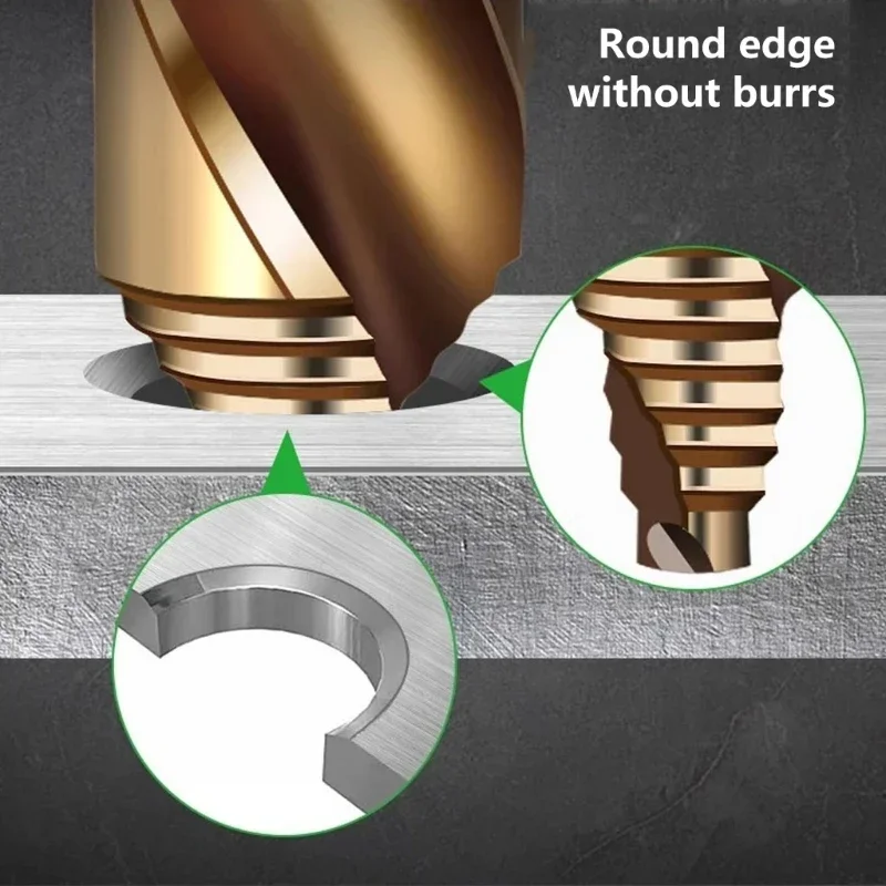 Color: Gold, Hole Diameter: 4mm, Shank Shape: Round - Drill Bit Set Twist Drill Bit Straight HSS Drill Bit for Drilling Hard Metal Stainless Steel Cast Iron