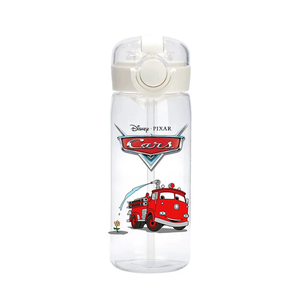 Color: Red - 400ml Disney Cars Animation Movie Children Cartoon Portable Outdoor Camping Sports Fitness Water Cup Lightning McQueen Sally