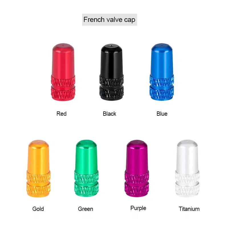 Color: Brown - 2pc Bicycle Valve Cap Aluminum Alloy Presta/Schrader Road Mountain Bike Tire Valve Cap Dust Protection Cover Bicycle Accessories