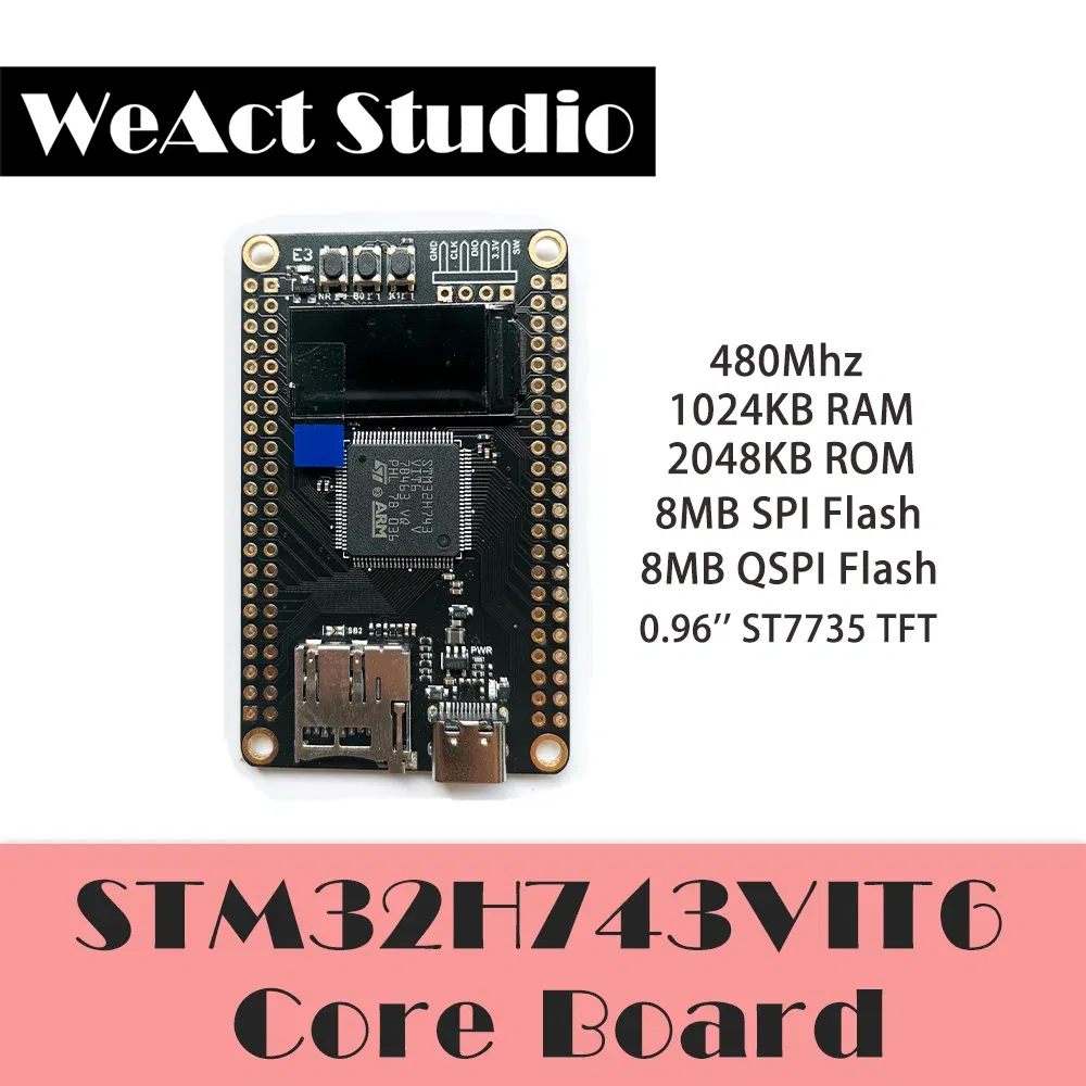 Color: black - WeAct STM32H743 STM32H743VIT6  STM32H7 STM32 Demo Board Core Board