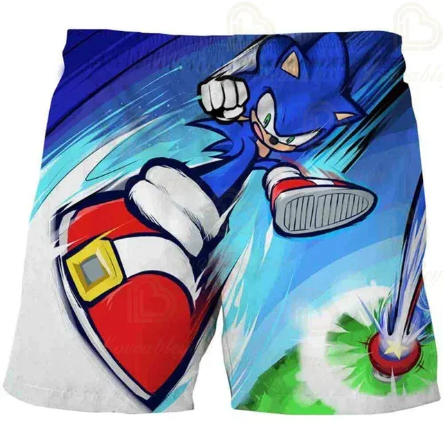 Color: Pink, Kid Size: 4 - New Anime Kids Sonic Shorts Fashion Boys Girls Clothes Harajuku Cute Baby Cartoon Casual Summer Boy Boy Beach Pants