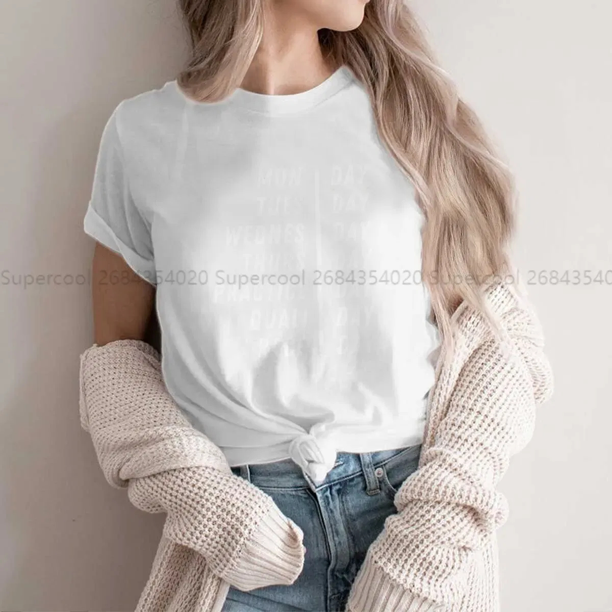 Color: WHITE, Size: L - Race Week Newest Polyester TShirts F1 Formulate 1 Racing Female Style Streetwear T Shirt O Neck