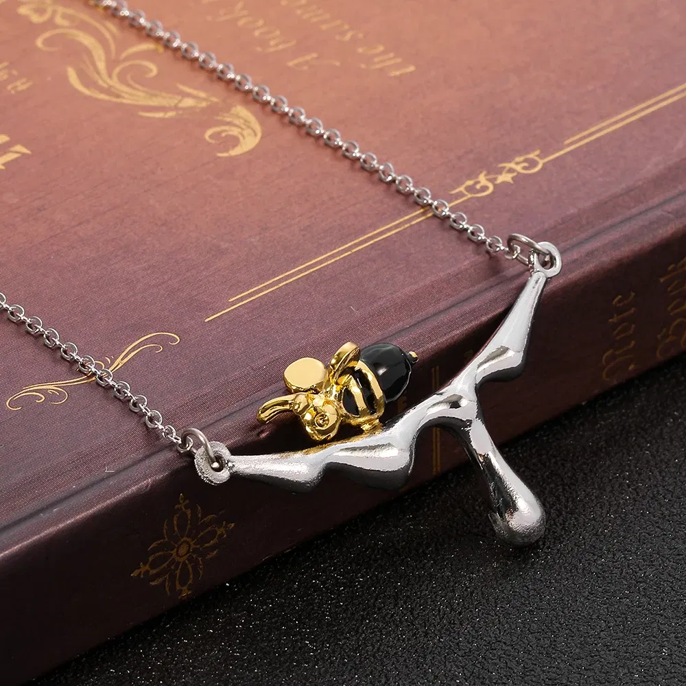 Metal Color: Light Yellow Gold Color, Ships From: CHINA - Lovely Bee With Drop Honey Charm Choker Necklaces Gold Silver Color Pendant Chain Necklace for Women Girl Jewelry