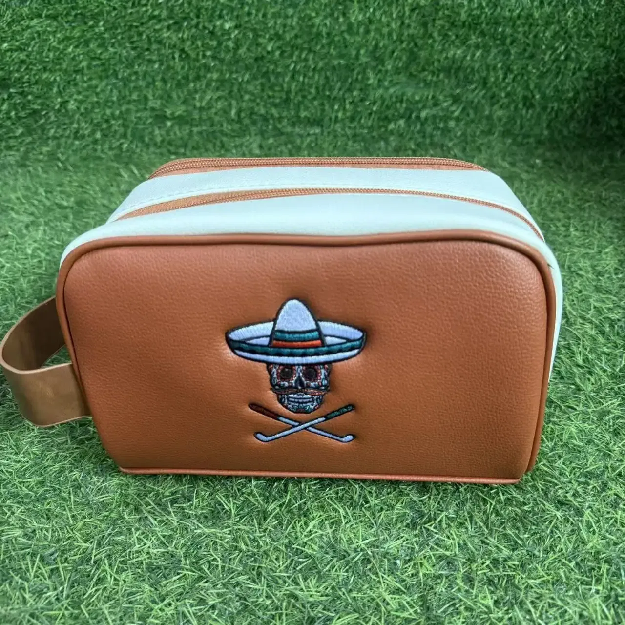 Color: Khaki - Golf hand bag Waterproof  Bag