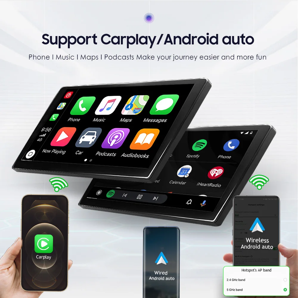 Color: Orange - TOYOUSONIC 2 Din 9/10 Inch Android Car Radio 4G 64G Universal Multimedia Player Carplay Android Auto Autoradio Stereo Bluetooth