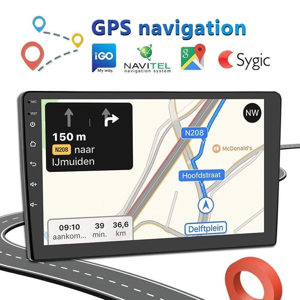 Color: Orange - TOYOUSONIC 2 Din 9/10 Inch Android Car Radio 4G 64G Universal Multimedia Player Carplay Android Auto Autoradio Stereo Bluetooth