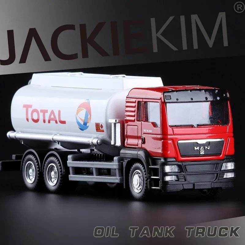 Color: black - MAN Scania Shell Total bp Castrol Oil Tank Truck Simulation Diecasts & Toy Vehicles RMZ city 1:64 Alloy Car Model Gifts For Boys