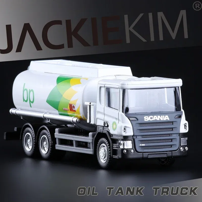 Color: black - MAN Scania Shell Total bp Castrol Oil Tank Truck Simulation Diecasts & Toy Vehicles RMZ city 1:64 Alloy Car Model Gifts For Boys