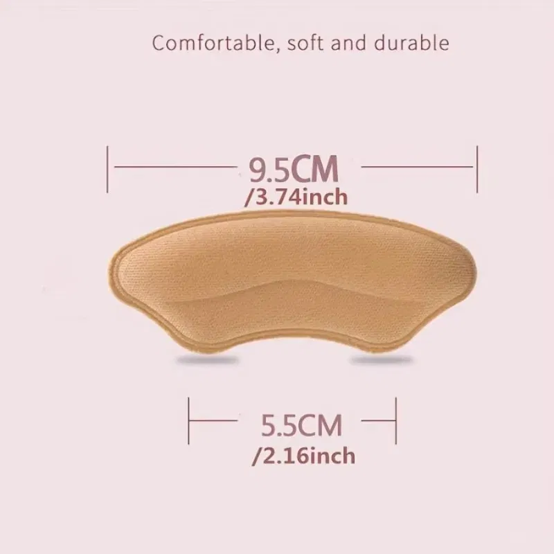 Color: Gold - 8-Pack Heel Pads for Too Big Shoes, Self-Adhesive Heel Protectors Inserts Improve Shoe Fit Prevent Slippage