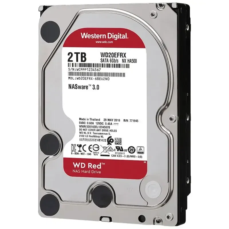 Capacity: 3TB - Original Western Digital WD Red NAS 4TB 3TB 3.5" Internal Hard Drive HDD SATA 6GB/S 2TB 1TB SATA 64 MB Cache HDD For Desktop