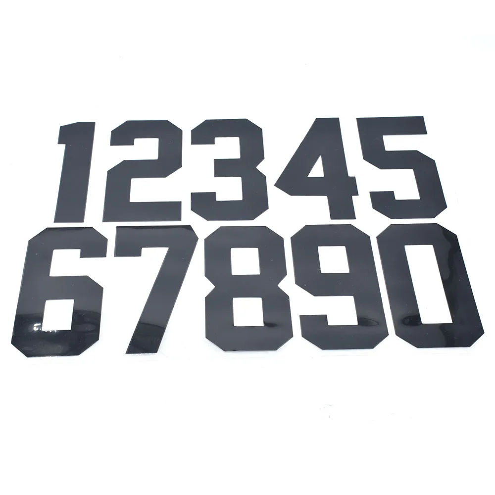 Color: Brown - Number Stickers Graphics Decals Emblems Fit For CRF 50 70 110 125 250cc Kayo BSE Dirt Pit Bike Plastic Cover Number Plate Of