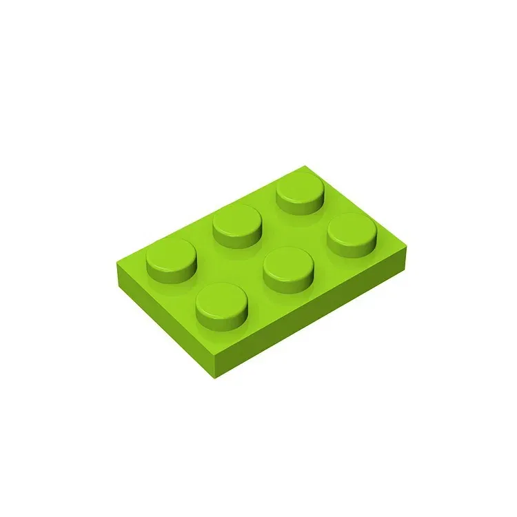 Color: Gold - Educational Assemblage GOBRICKS Plate 2 x 3 compatible with lego 3021 pieces of children's toys building block Particles Plate
