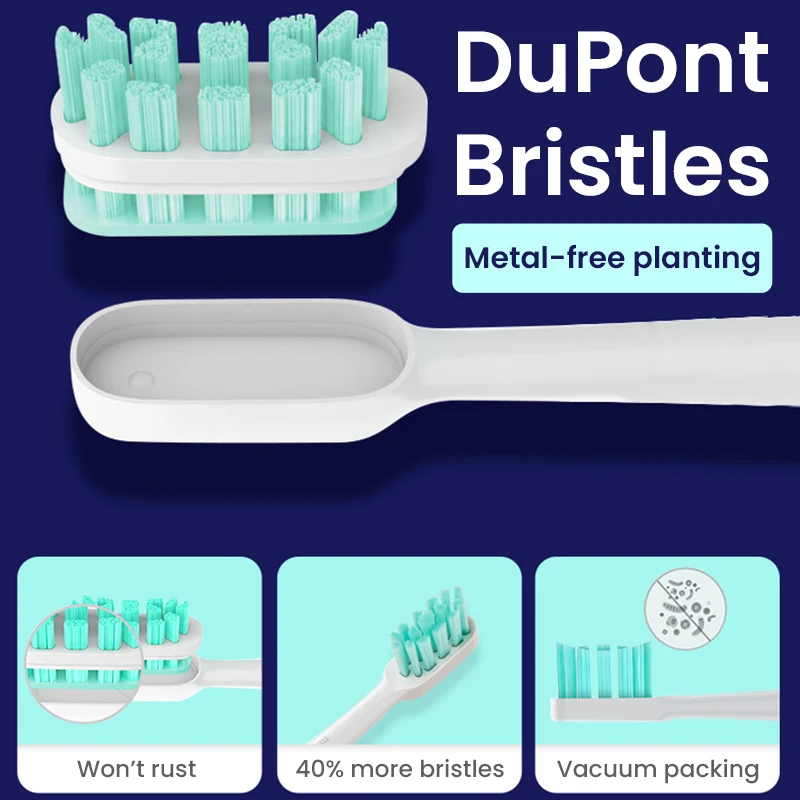 Color: MULTI - For Xiaomi Mijia T300 T500 T700 Ultrasonic For Mijia Mi Electric Toothbrush Nozzles High-density Replacement Tooth Brush Head