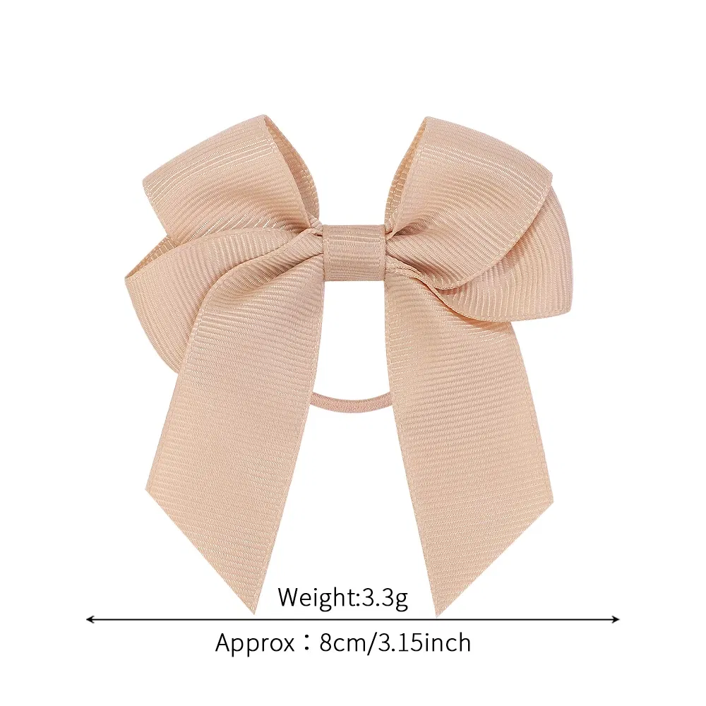 Sweet Hair Ribbon Hair Band for Girls Toddler Cheer Bow Head Rope Kids Headwear Double Ponytail Support Hair Accessories