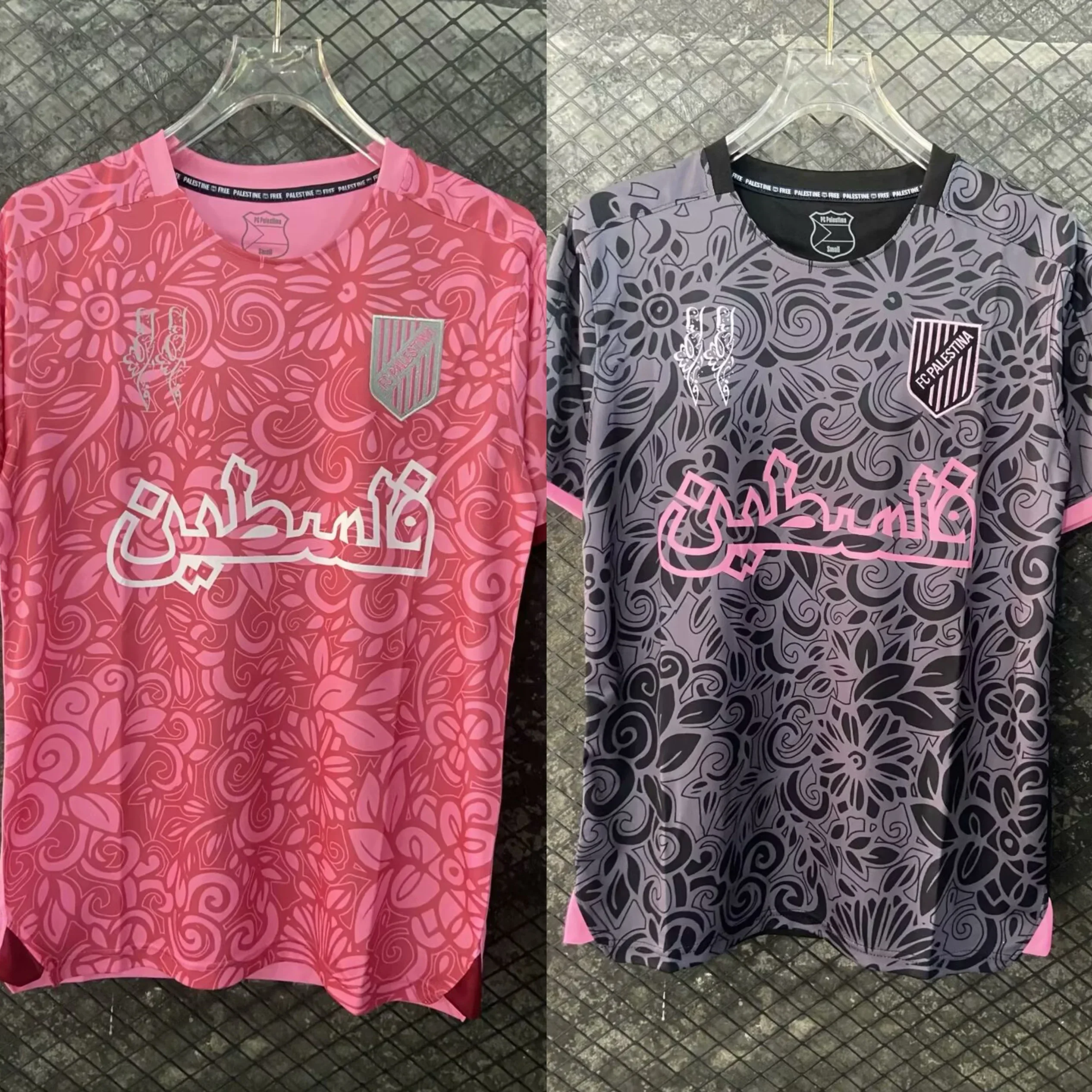 Color: black, Size: XL - 3D printed Chilean Palestino jersey 2425, a rare pink football team shirt for men and women, quick-drying and breathable T-shirt
