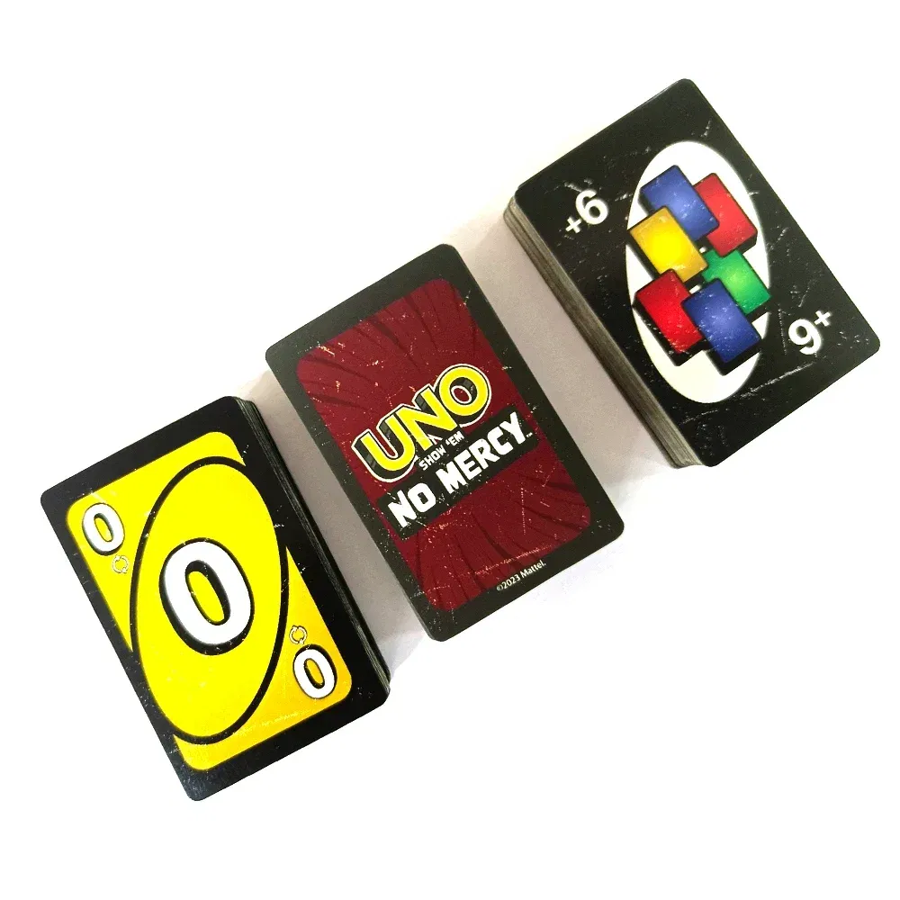 Color: light yellow - Uno No mercy Game Board Games UNO Cards Table Family Party Entertainment UNO Games Card Toys Children Birthday Christmas