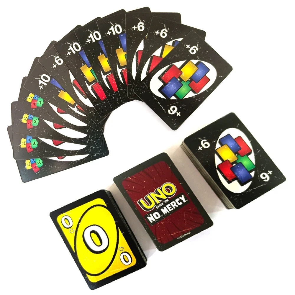 Color: light yellow - Uno No mercy Game Board Games UNO Cards Table Family Party Entertainment UNO Games Card Toys Children Birthday Christmas