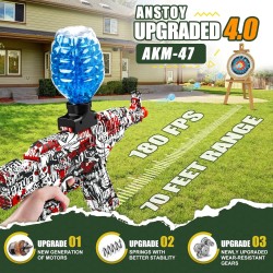 Anstoy Electric with Gel Ball Blaster AEG AKM-47 Splatter Ball Blaster for Splat Gun Automatic Outdoor Activities-Christmas Team Game, Ages 14