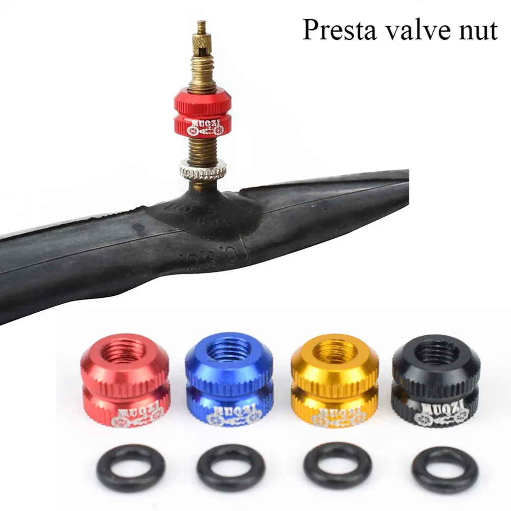 Color: black - 12*8.5mm Bike Vacuum Tire Law Mouth Nut Bicycle Valve Cover Replacement Tools Cycling Tire Repair Maintain Accessories